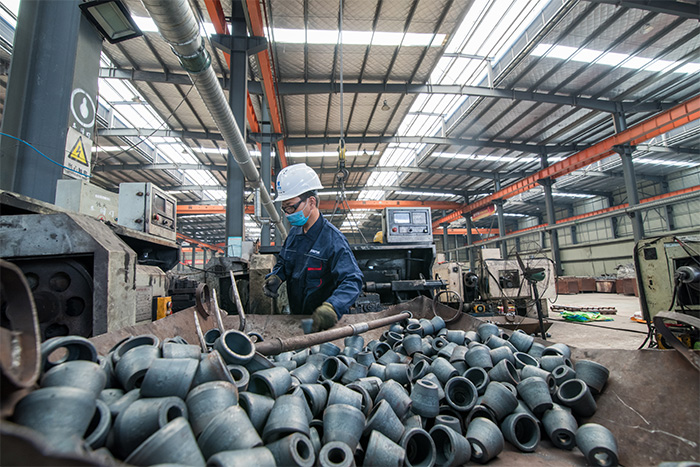 沙坪坝网架配件-锥头加工车间